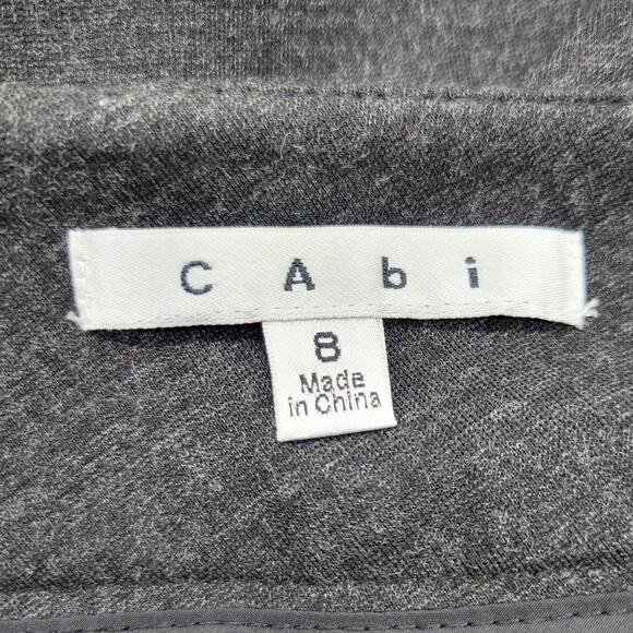 CAbi Wide Leg Gaucho Pants 8 Gray Culottes High Rise Pockets Ponte Knit 188 - Picture 11 of 13